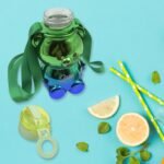 Cute Plastic Water Bottle with Strap & Stickers | Kids School Water Bottle with Straw (1 Pc) - Image 3