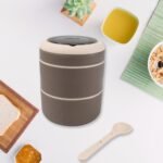 Ganesh Smart Stack 2-Layer Stainless Steel Leak-Proof Lunch Box for Office, School, Picnic - Image 3