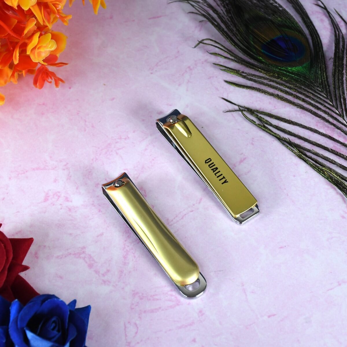 Stainless Steel Folding Portable Large Nail Clippers with Nail File (1 Pc / Mix Design) - Image 1