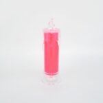 Red LED Flameless Candles Battery Operated Pillar Candles Flickering Realistic Decorative Lamp Votive Transparent Flameless Ornament Tea Party Decorations for Hotel, Scene,Home Decor, Restaurant, Diwali Decoration Candle Crystal Lamp (1 Pc) - Image 4