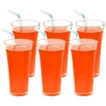 Stylish look Plastic Juicy Glass, Transparent Glasses Set 300ml (6pcs) - Image 8