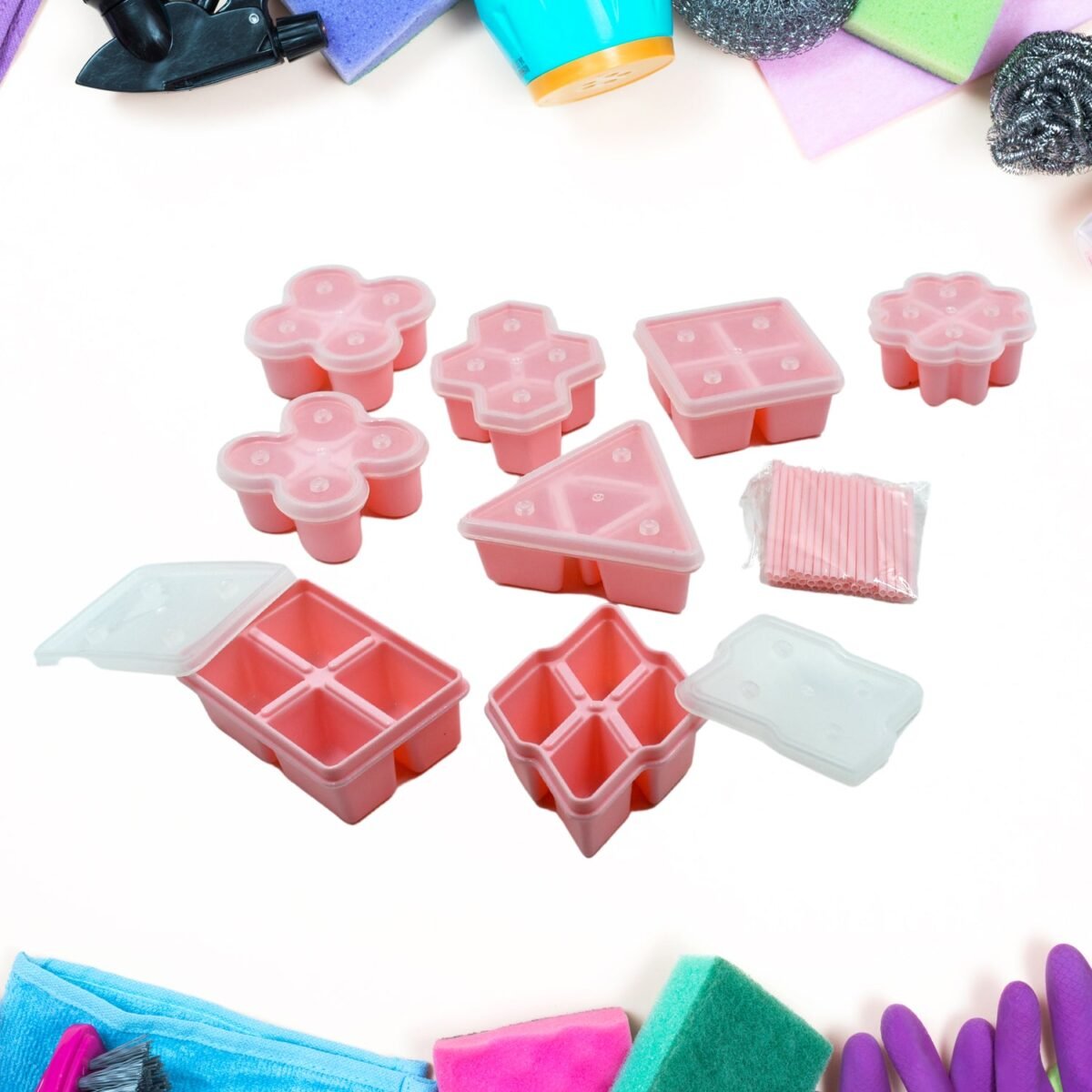 Multi Design Ice Mold Set Multi Shaped Ice Mold Bpa Free Mold Ice  Mold, Ice Maker Fun for Kids and Adults (8 Pcs Set) - Image 1