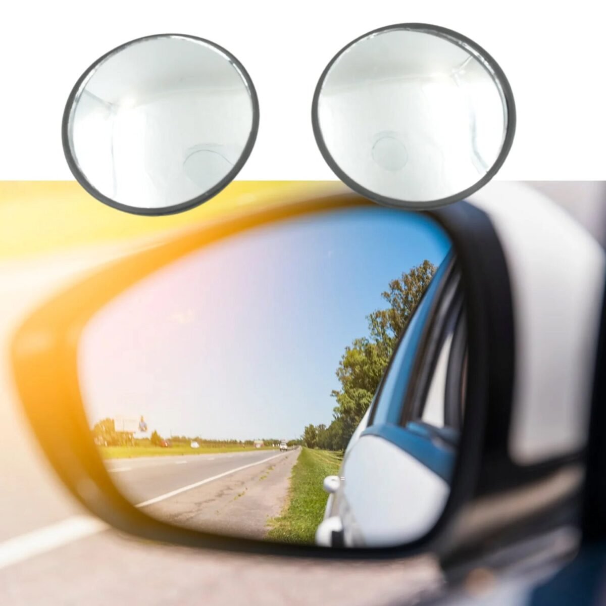 Car Blind Spot Mirror – HD Glass, Convex & Frameless (2 Pcs Set) - Image 4