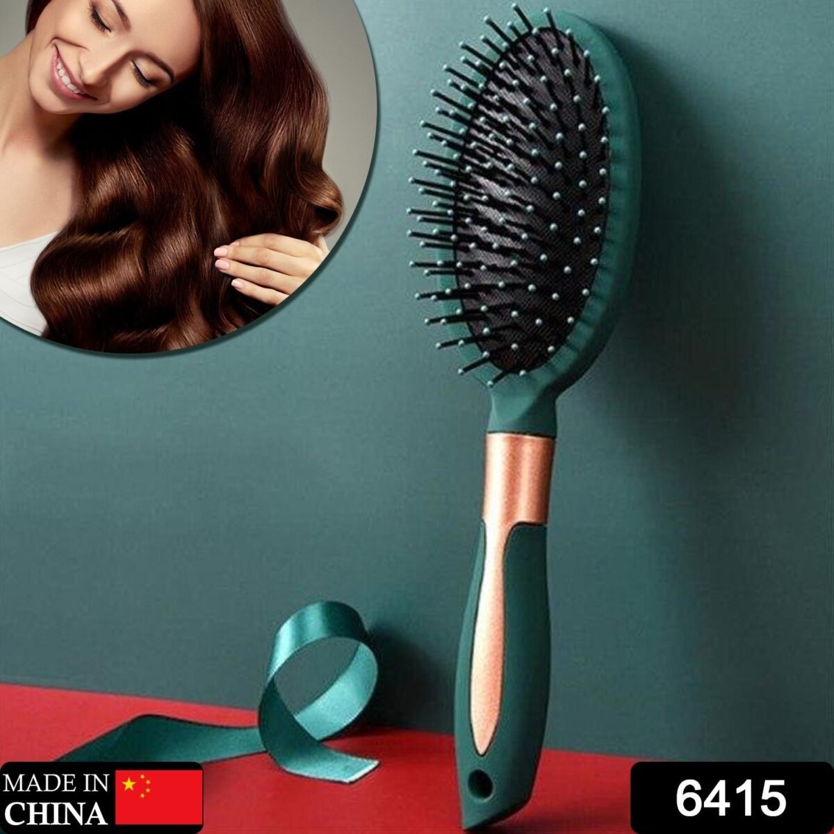 Massage Comb, Air Cushion Massage Hair Brush Ergonomic Matt Disappointment for Straight Curly Hair Cushion Curly Hair Comb for All Hair Types, Home Salon DIY Hairdressing Tool  (1 Pc), Hair accessories - Image 2