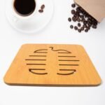 Square Bamboo Wood Table Place mat Hot Pot Cup Mat Tea Coaster(14×14 Cm / 1 Pc) - Image 6