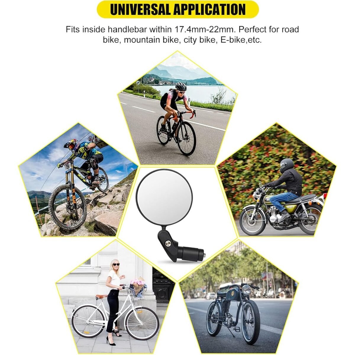 Bar End Bike Mirror: 360° Rotatable & Foldable (1 Pc) - Image 6
