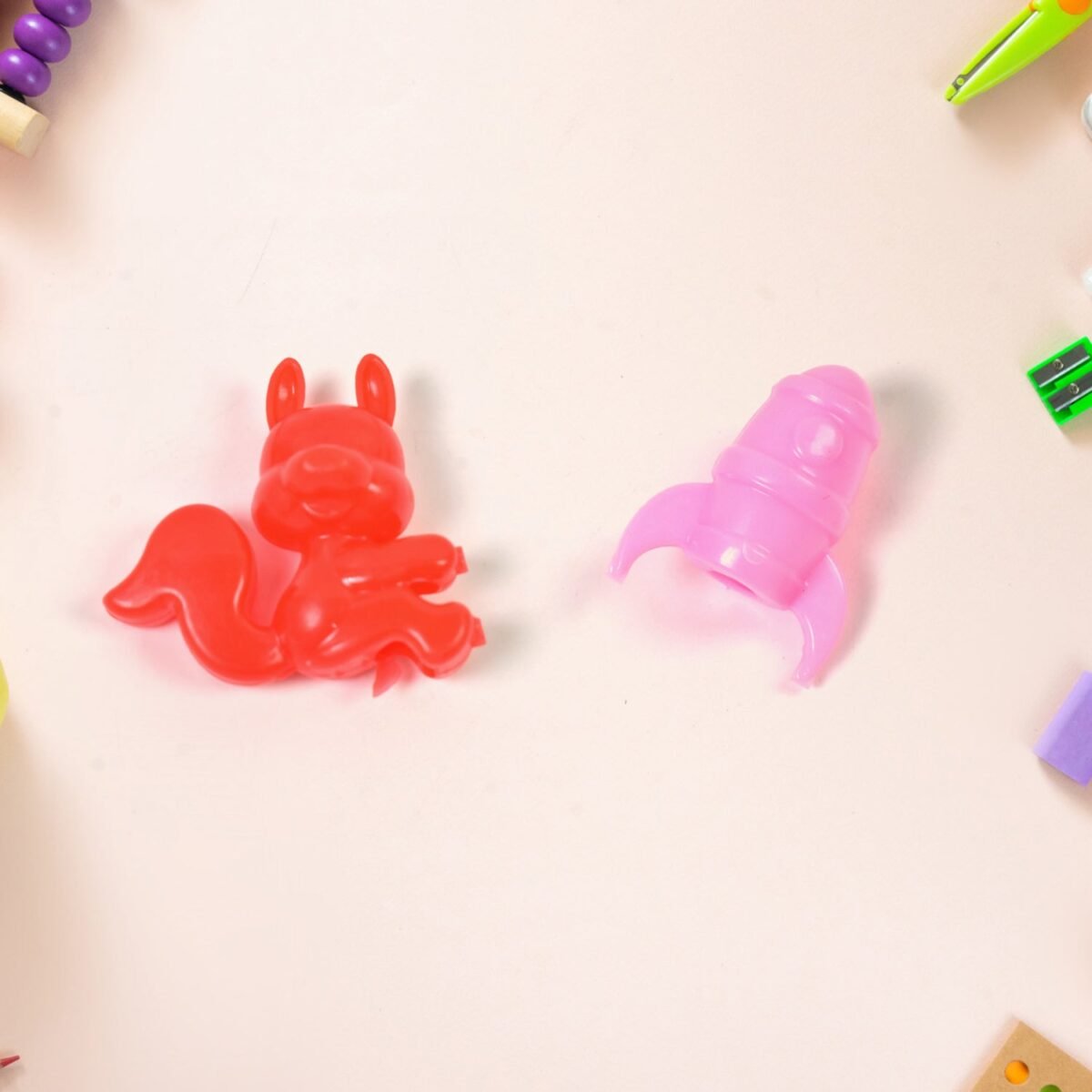 Mix Character, Monkey, Fish, Cat Pencil Top Promotional toys (1 Pc / Mix Colour & Design) - Image 3