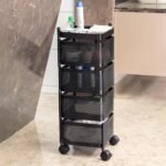 Metal Square High Quality Kitchen Trolley with Wheels (4 Layer / 1 Pc) - Image 4