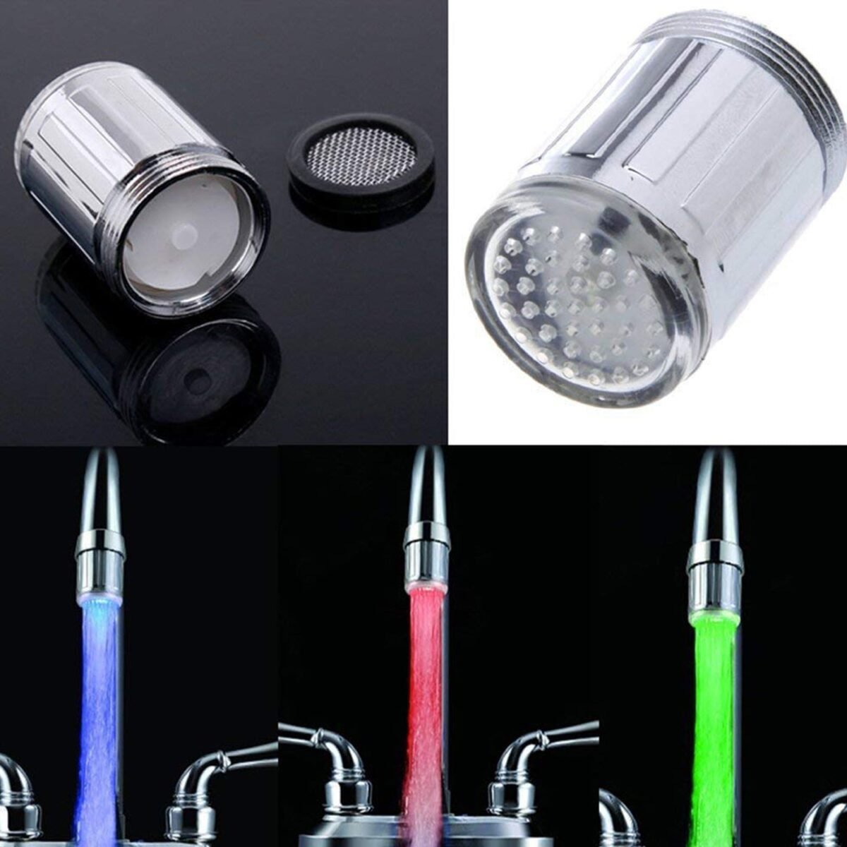 Multi Colors Changing LED Light Stream Faucet Tap Adapter (1 Pc) - Image 4