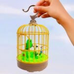 Sound Activated Chirping Bird in Hanging Cage, Beautiful Pinjra Bird Toy (1 Pc / Battery Not Operated) - Image 4