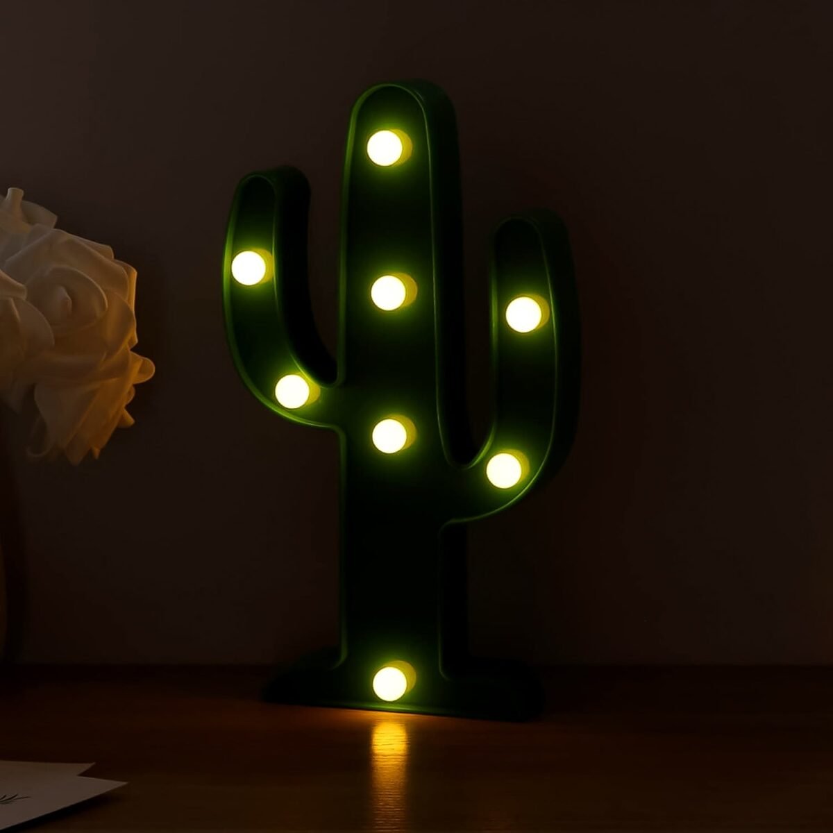LED Cactus Light, LED Desk Lamp, LED Table Lamp (1 Pc / Battery not Included) - Image 4