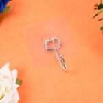 Transparent Large Stainless Steel Self Adhesive Wall Hooks (1 Pc) - Image 3