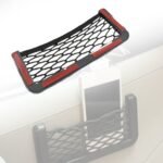 Car Storage Organize Car String Bag Car Seat Side Storage, Net Bag Mesh Pocket Organizer Stick-on for Purse Bag Phone - Image 5