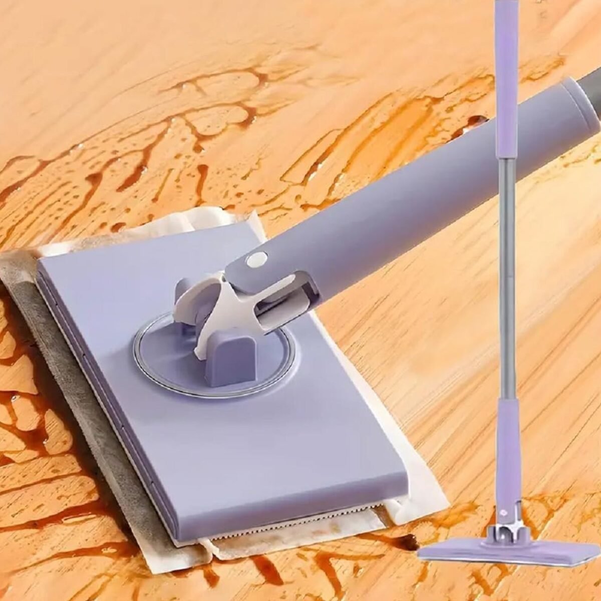 Automatic Cloth Changing Mini Mop with Push Pull Cloth Changing Handle (1 Pc) - Image 3