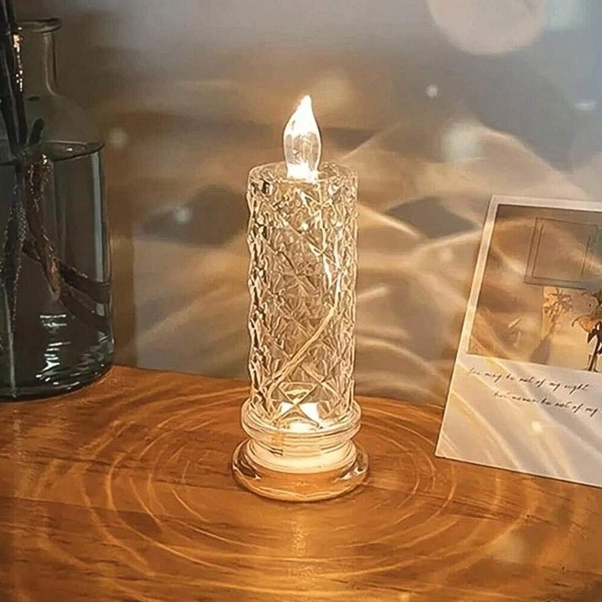 Rose Candles for Home Decoration, Crystal Candle Lights - Image 5