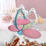 Foldable Fruit Plate Candy Dish | Multi Use Mirror Shape Dried Fruit Tray (1 Set) - Image 4