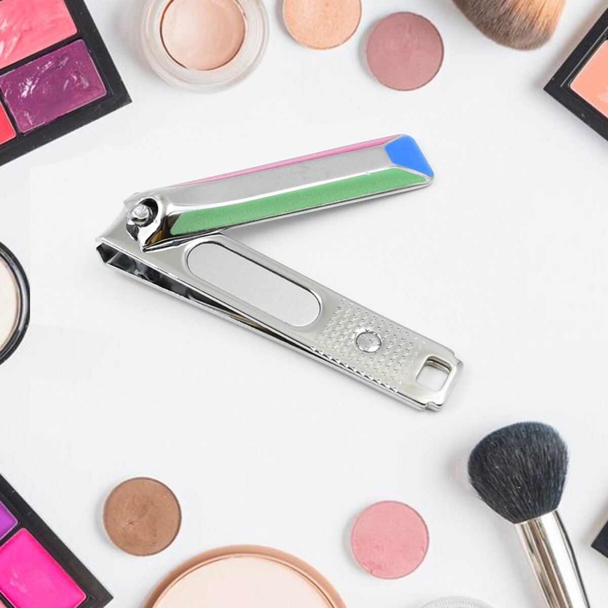 Stainless Steel Folding Portable Large Nail Clippers with Nail File (1 Pc / Mix Design) - Image 5
