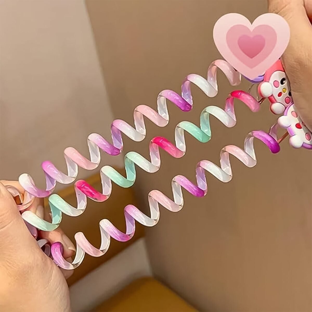 Colourful Telephone Wire Hairbands (1 pc / Mix Design), Hair accessories - Image 5
