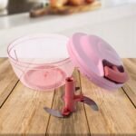 Apex Power-X Triple Stainless Steel Blades and Hand-Pull Vegetable Chopper (500Ml) - Image 4