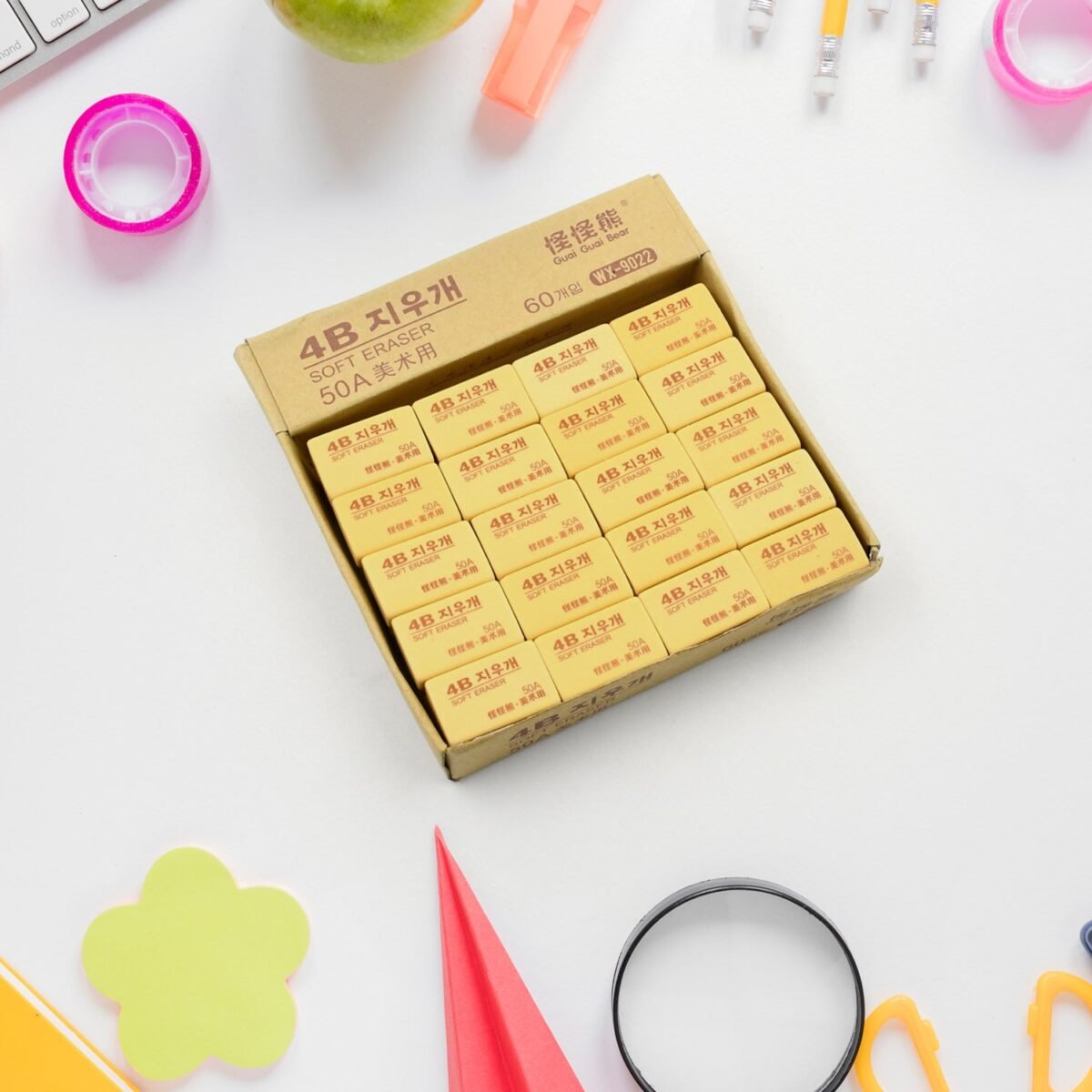 Pencil Eraser Professional 4B Drawing Eraser Art Soft Eraser for School Office (60 Pc Pack) - Image 1