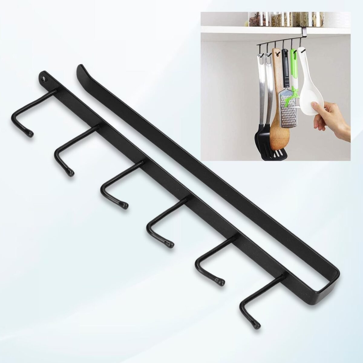 Metal Multifunctional Cabinet Storage Organize 6 Hook Rack For Hanging (1 Pc / Big) - Image 1