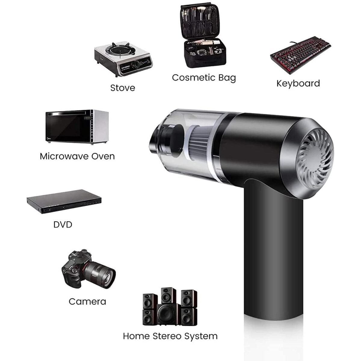 2 in 1 Wireless Vacuum Cleaner – 120W Handheld USB Rechargeable for Home & Car (1 Pc) - Image 7