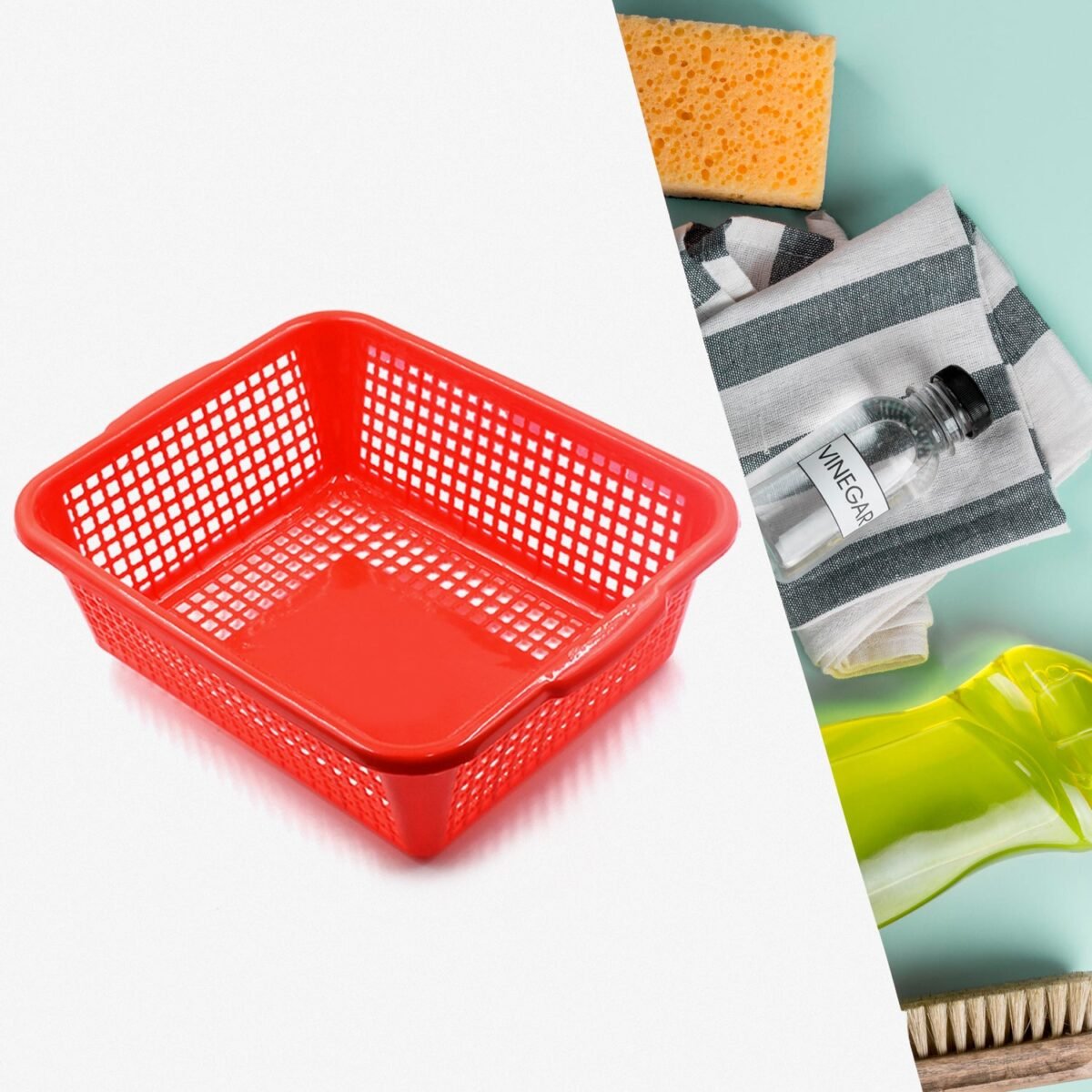Plastic Kitchen Medium Size Vegetables and Fruits Washing Basket Dish Rack Multipurpose Organizers - Image 2