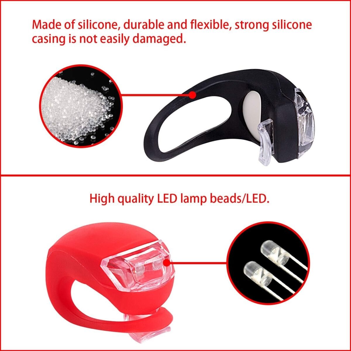 Silicone LED Bike Light Set (2 Pcs Set) - Image 7