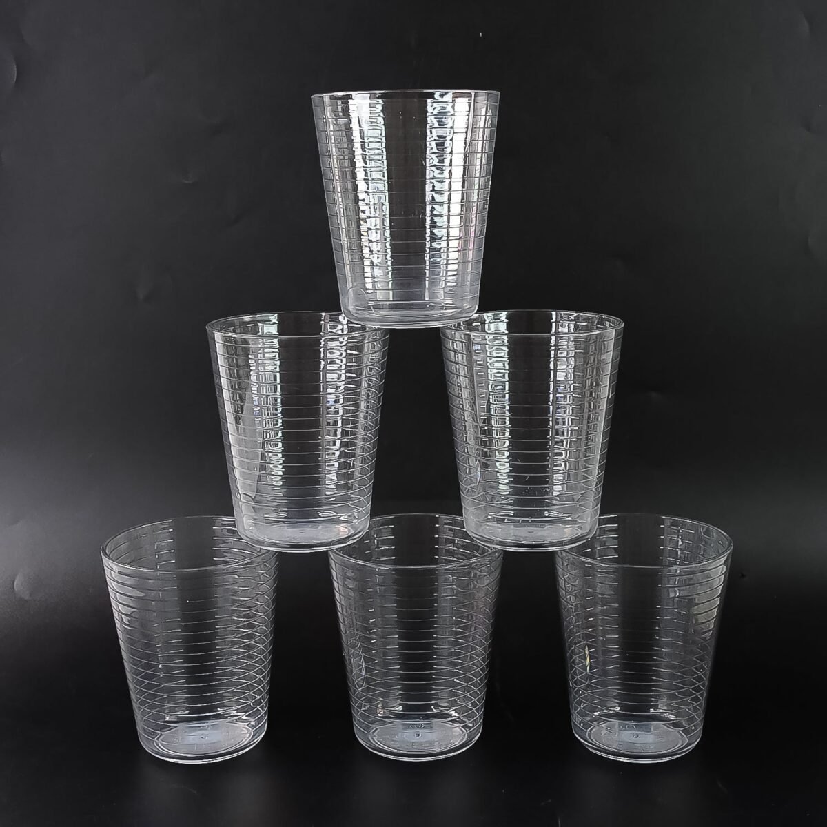 Apex Pyramid Design Unbreakable Plastic Glass – 300 ML - Image 6