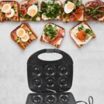 Donut Maker Machine 750W Electric Donut Maker 6pcs Circle Shaped cavity (1 Pc / With 2 PIN Plug Converter 1 Pc ) - Image 3