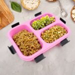Plastic 3 Compartment Insulated Lunch Box, Lunch Box (1 Pc) - Image 6