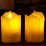 Set of 24 Multicolor Flameless Melted Design Candles for Decoration - Image 6