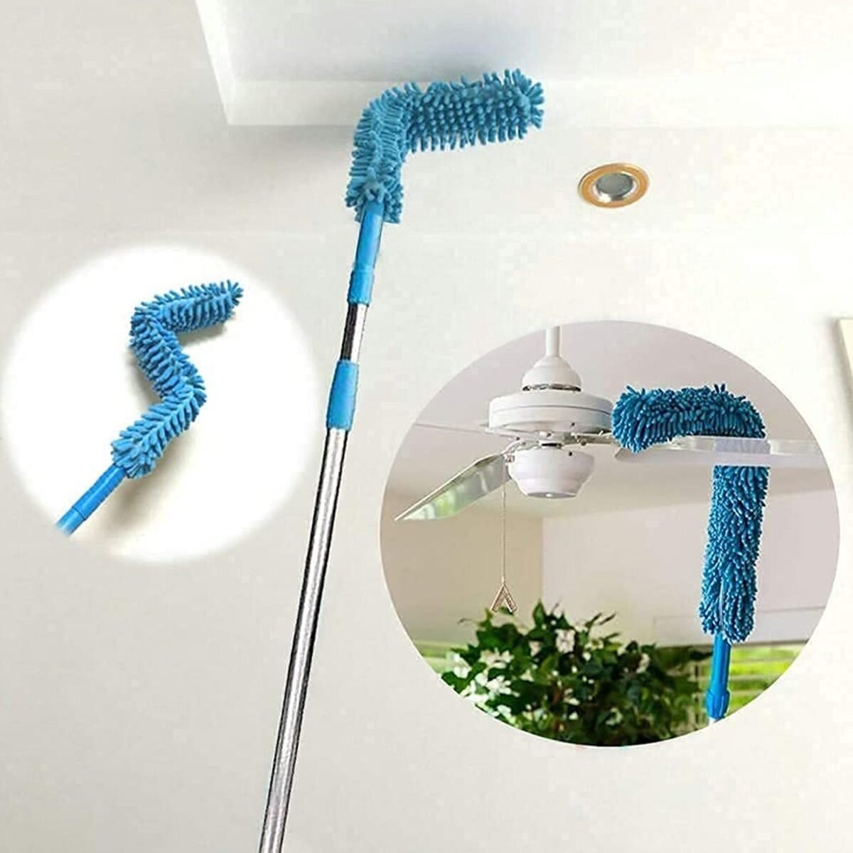 Adjustable Long Handle Microfiber Dust Brush – Foldable Ceiling & Appliance Cleaner - Image 5