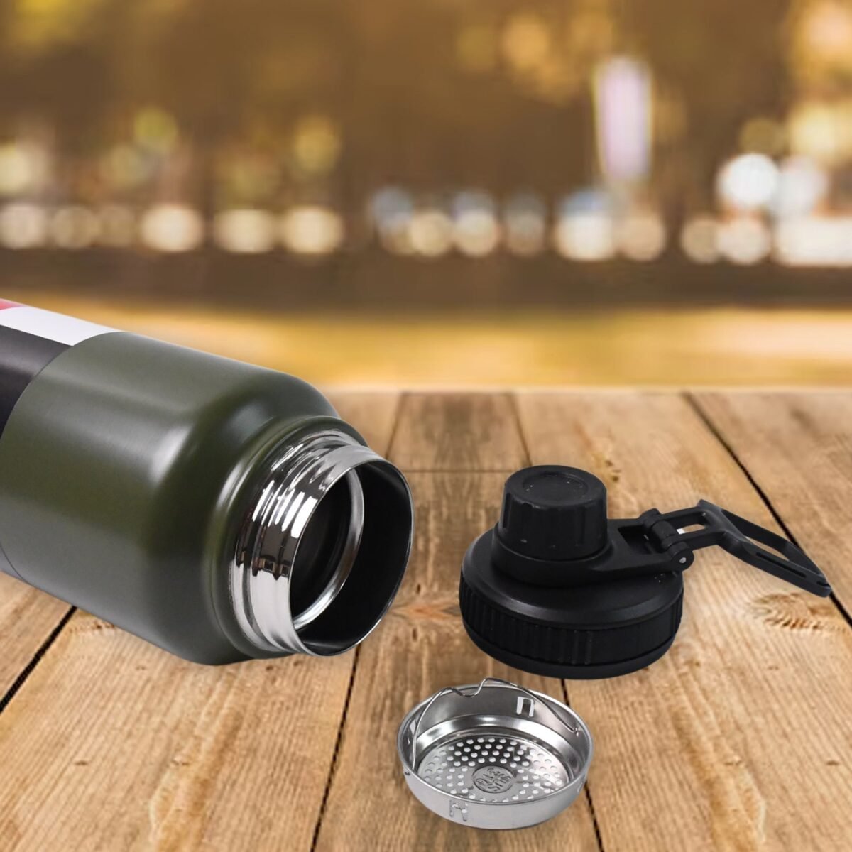 Stainless Steel Double Wall Vacuum-Insulated Drink Water Bottle (1000 ML / Mix Color) - Image 3