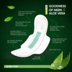 Sanitary Pads for Women With Goodness of Neem & Aloe Vera | Ultra Thin | Leakage Protection | PH Balance | With Antibacterial Anion Chip | 5X More Absorbance (320 mm / 36 Pads) - Image 4