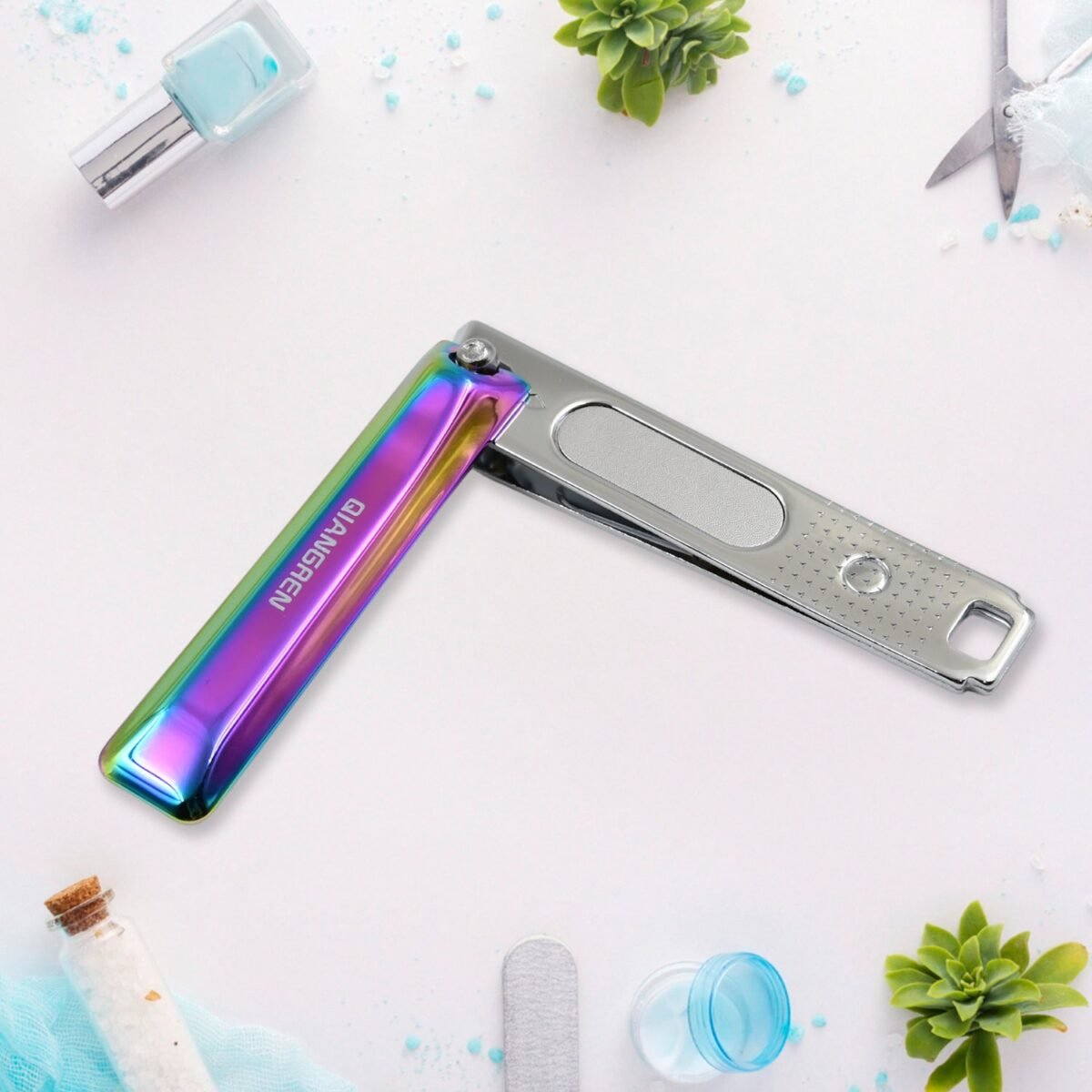Stainless Steel Folding Portable Large Nail Clippers with Nail File (1 Pc / Mix Design) - Image 3
