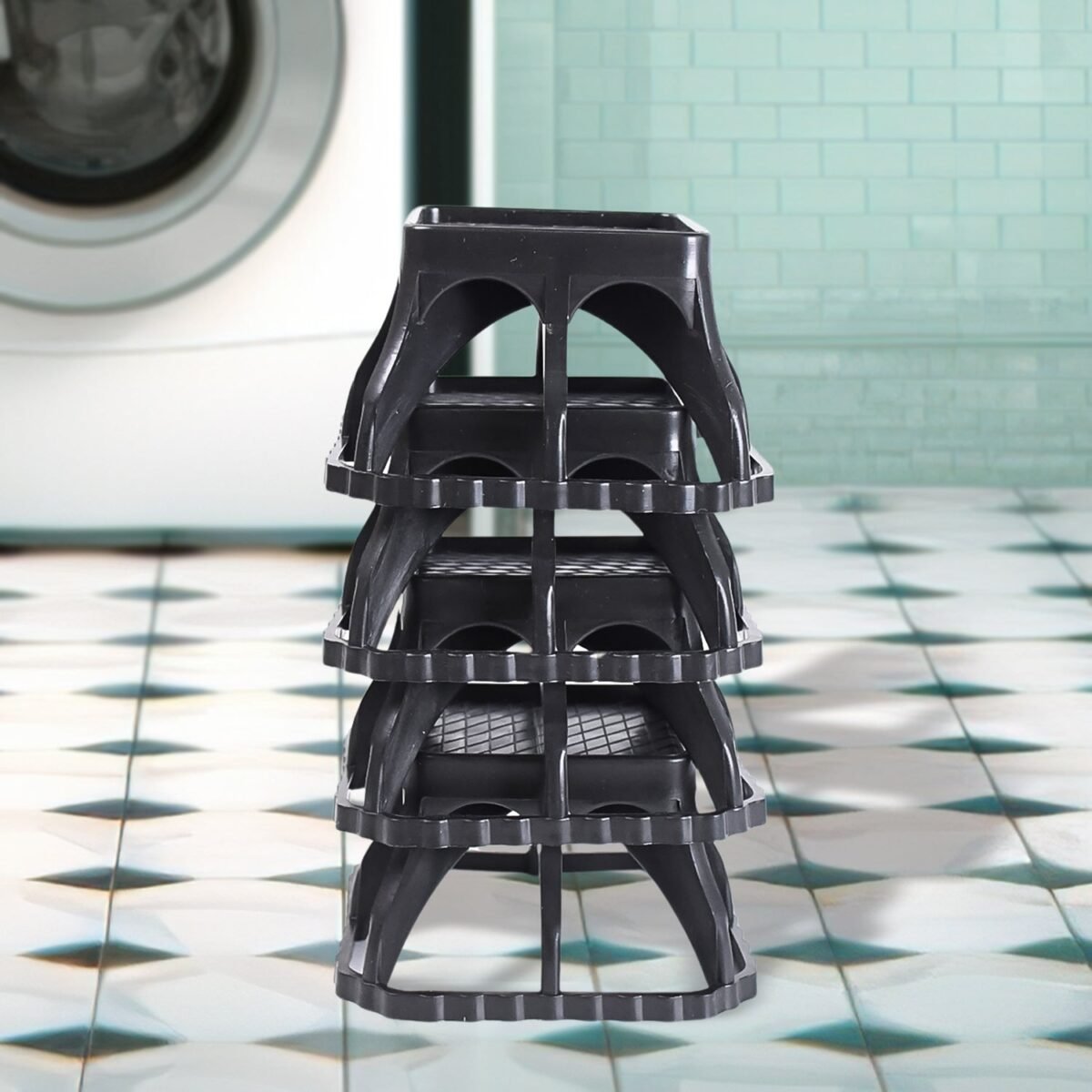 Multi-Purpose Plastic Washing Machine Stand (4 Pcs Set) - Image 6