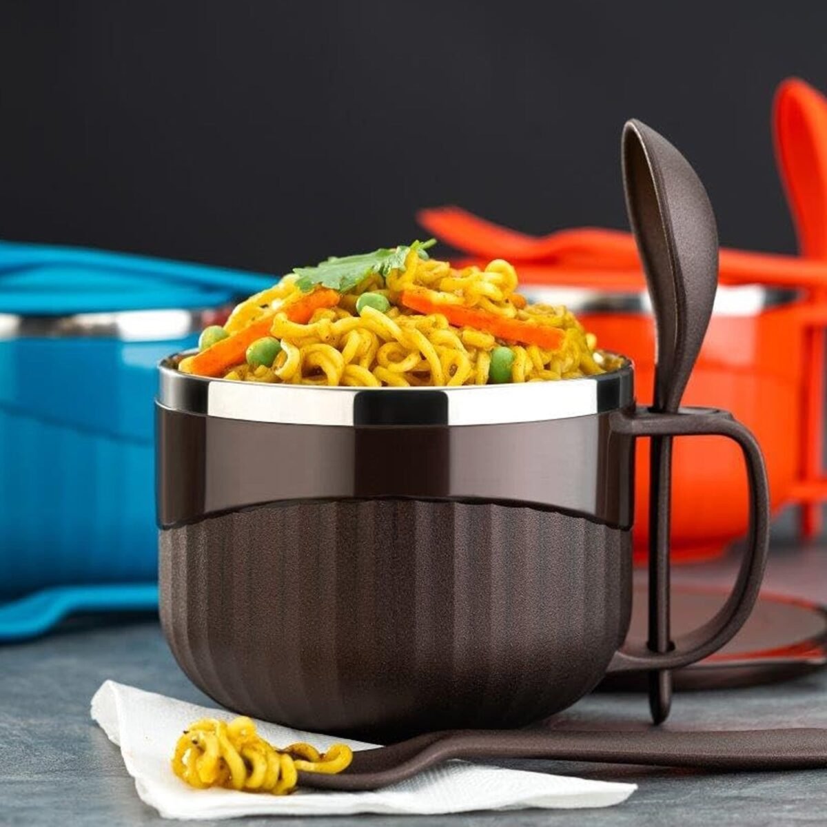 Home Chef Tangy Twist Insulated Lunch Bowl (Approx 650ML & 1 Pc) - Image 7