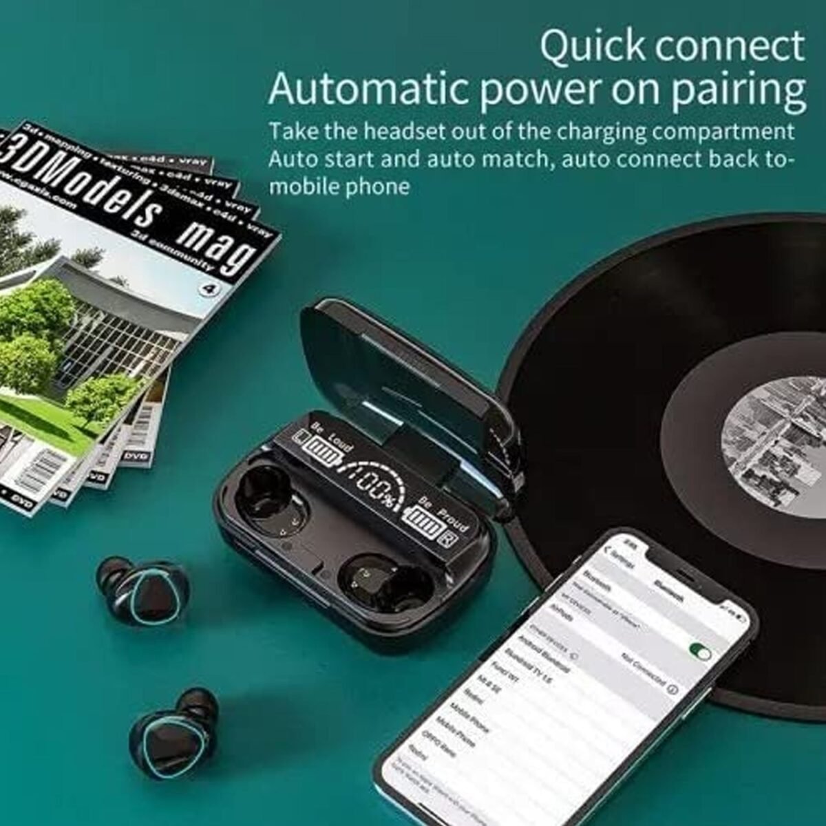 Wireless Bluetooth 5.0 In-Ear Earbuds – Mini Stereo with Mic - Image 3