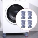 Washing machine support, anti vibration washing machine support adjustable washer anti vibrasion pads, washer & dryer pedestals, Washing Machine Accessory Anti- Skid Pad PVC Lifting Pad Non-Slip ( 1 Pc )