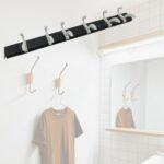Wall Door Hook Rail | 6 Hook Hanger for Clothes & Hats | With Eco-Friendly Adhesive - Image 6