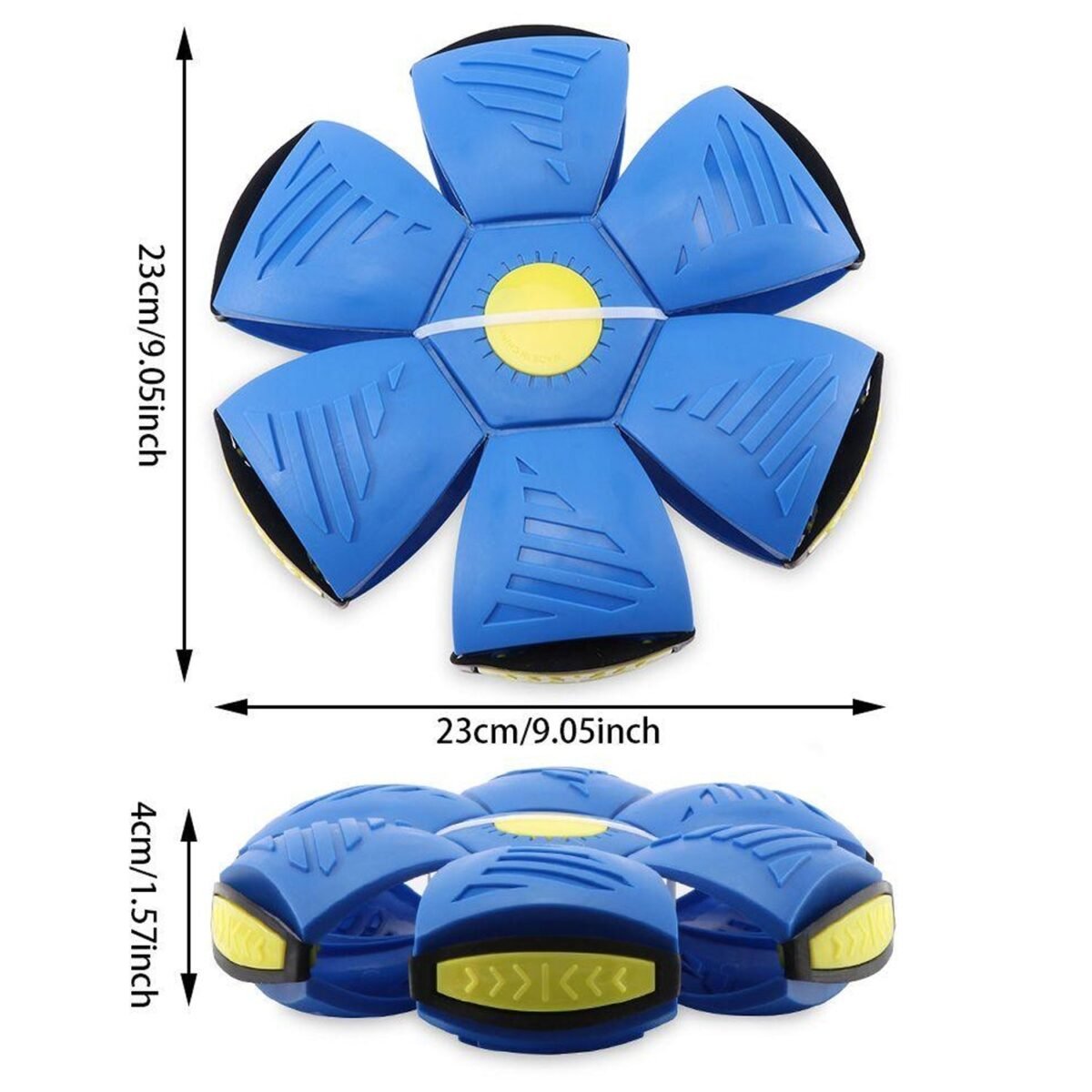 Football Flat Throw Disc - with 3 LED Light Flying Toys - Image 5