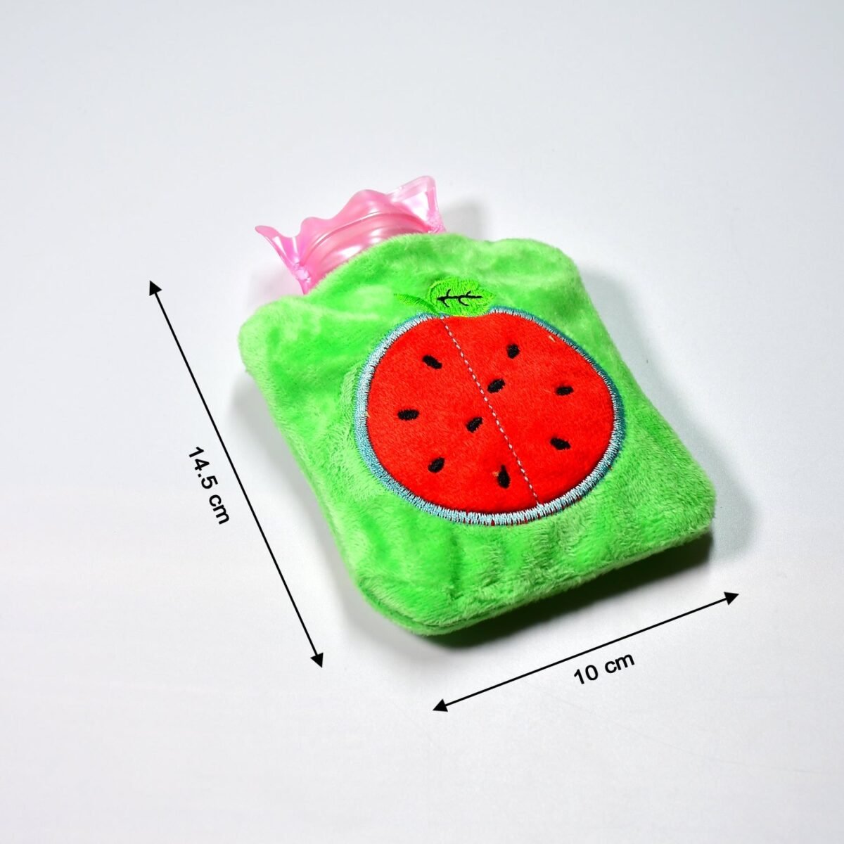 Watermelon Small Hot Water Bag with Cover – Pain Relief Warmer - Image 7