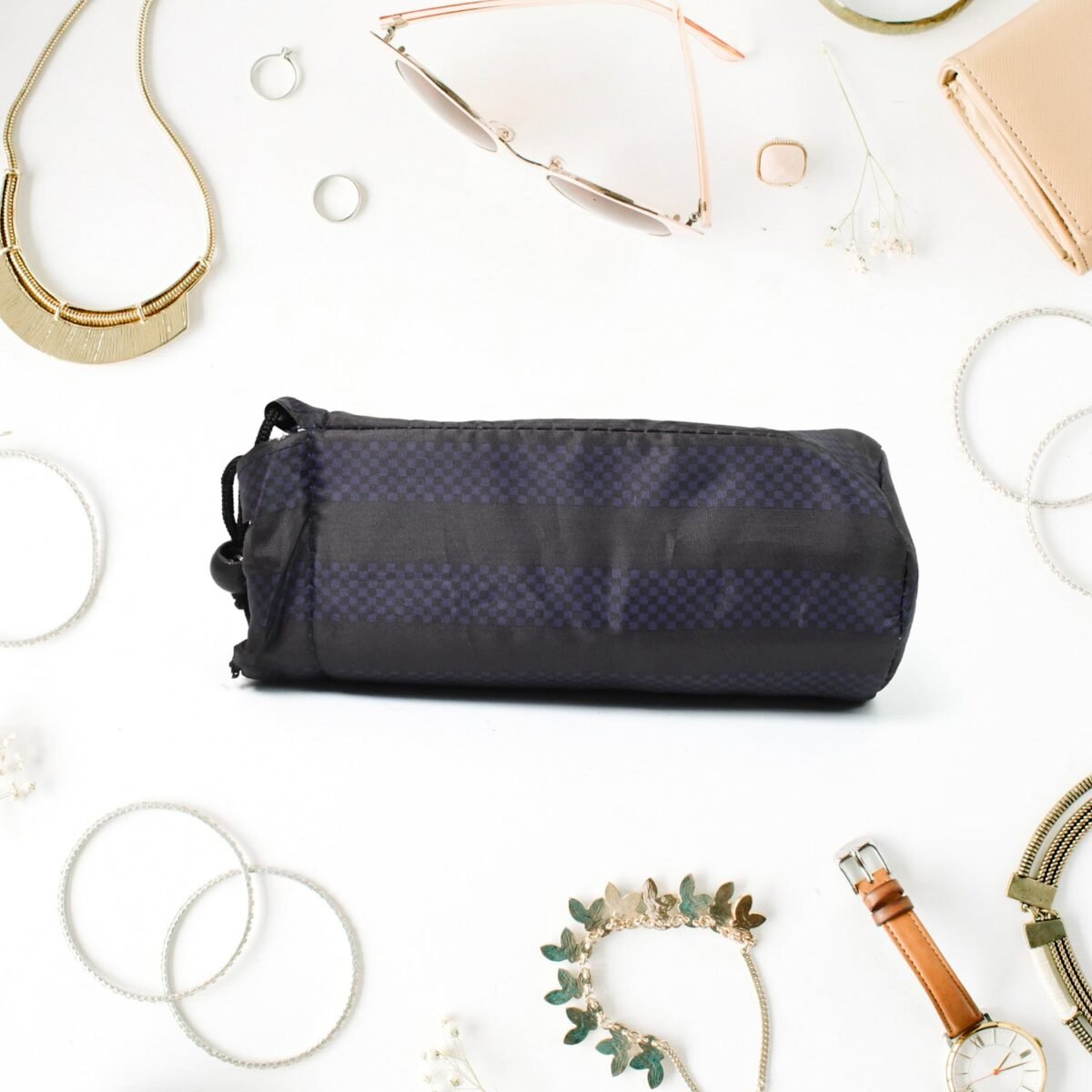 Reusable Multipurpose Washable Rope Pouch Pen Pencil Stationary Case Travel (1 Pc) - Image 4