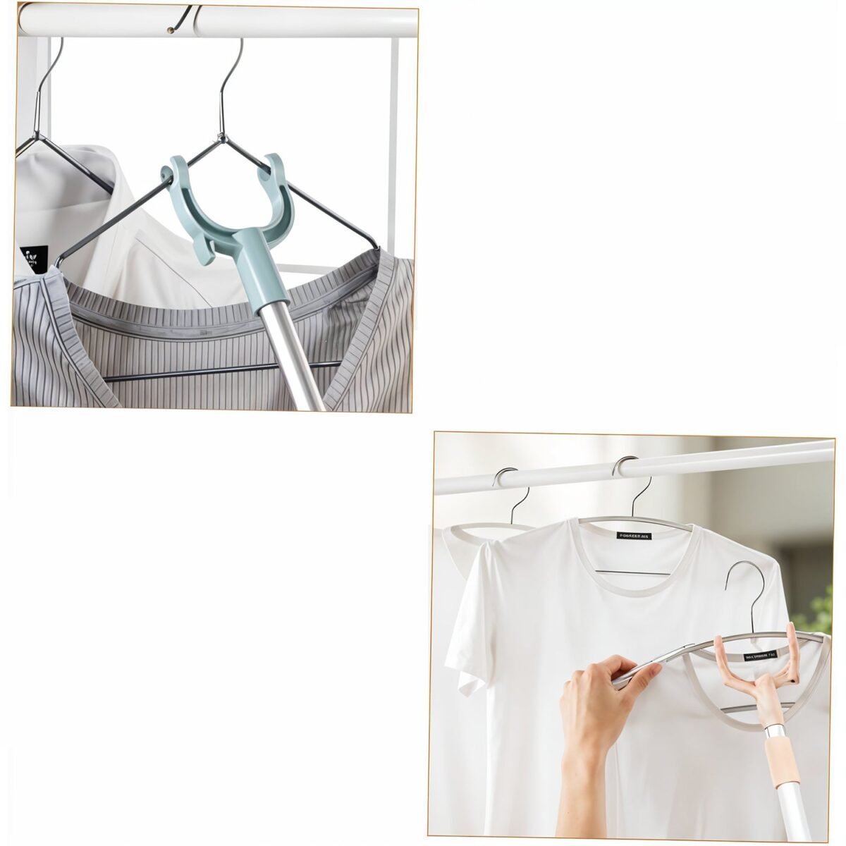 Stainless Steel Telescopic Pole Clothes Hooks Hanger (1 Pc / 145 Cm) - Image 4