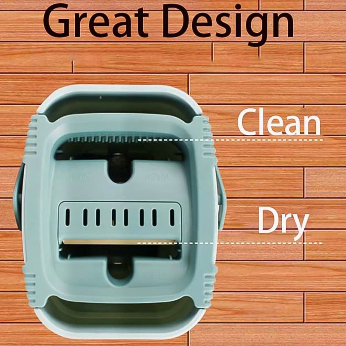 Scratch Cleaning Mop with 2 in 1 Self Clean Wash Dry Hands Free Flat Mop - Image 5