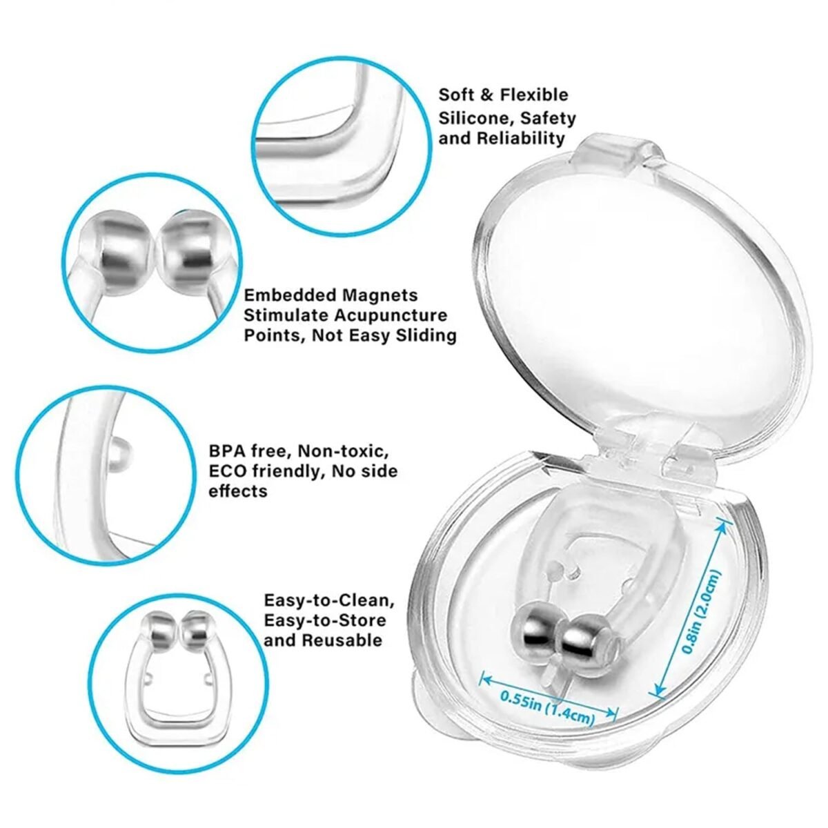 Anti-Snore Nose Clip for Heavy Snorers (Silicone, 1 Pc) - Image 7