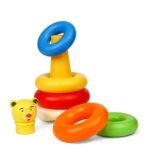 Plastic Baby Kids Teddy Stacking Ring Jumbo Stack Up Educational Toy 5pc - Image 2