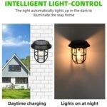 Solar Lantern Wall Lights Fixtures with Motion Sensor (1 Pc) - Image 6