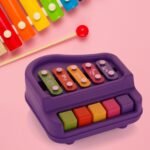 2 in 1 Baby Piano Xylophone Toy for Toddlers, 5 Multicolored Key Keyboard Xylophone Piano, Preschool Educational Musical Learning Instruments Toy for Baby Kids Girls Boys 3+ Years (1 Pc) - Image 3